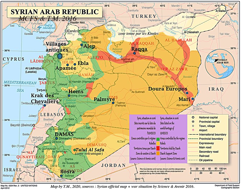 Syria map 2016